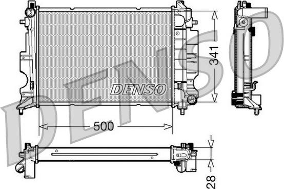 Denso DRM25011 - Радиатор, охлаждение двигателя www.avaruosad.ee