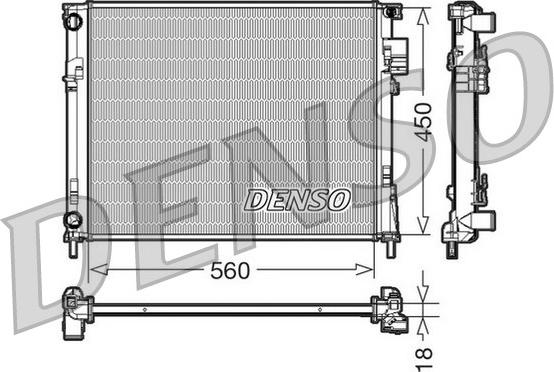 Denso DRM23095 - Radiators, Motora dzesēšanas sistēma www.avaruosad.ee