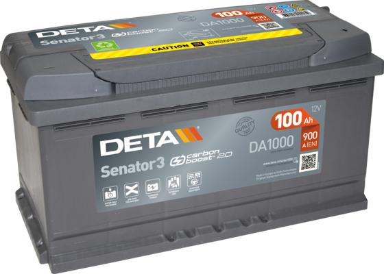 DETA DA1000 - Стартерная аккумуляторная батарея, АКБ www.avaruosad.ee