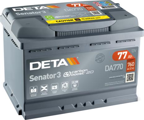 DETA DA770 - Стартерная аккумуляторная батарея, АКБ www.avaruosad.ee