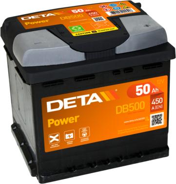 DETA DB500 - Стартерная аккумуляторная батарея, АКБ www.avaruosad.ee