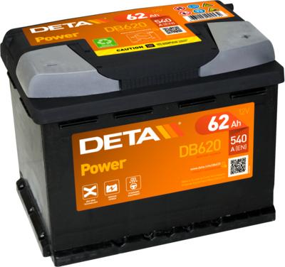 DETA DB620 - Стартерная аккумуляторная батарея, АКБ www.avaruosad.ee