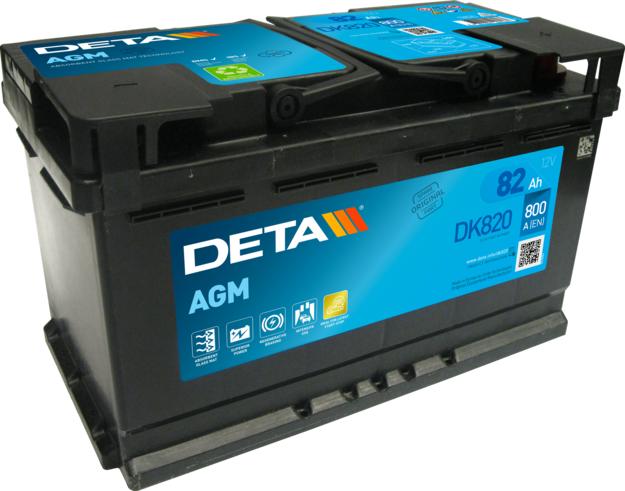 DETA DK820 - Стартерная аккумуляторная батарея, АКБ www.avaruosad.ee