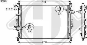 Diederichs 8142805 - Radiators, Motora dzesēšanas sistēma www.avaruosad.ee