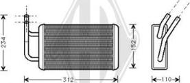 Diederichs DCM1098 - Heat Exchanger, interior heating www.avaruosad.ee