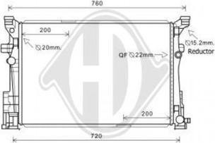 Diederichs DCM2440 - Radiaator,mootorijahutus www.avaruosad.ee