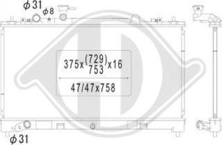 Diederichs DCM2269 - Radiaator,mootorijahutus www.avaruosad.ee