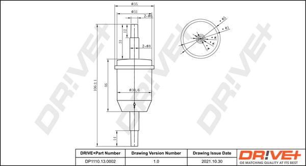 Dr!ve+ DP1110.13.0002 - Топливный фильтр www.avaruosad.ee