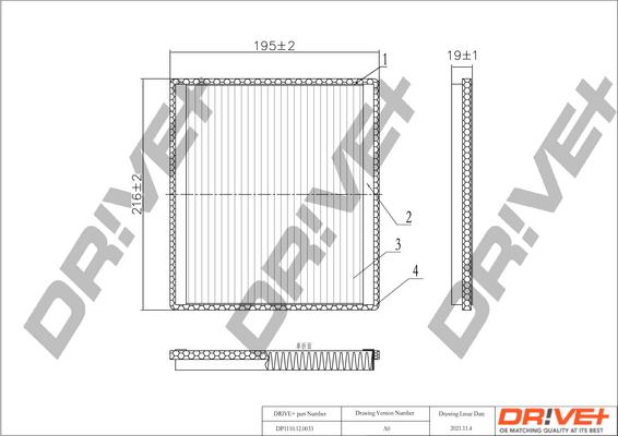 Dr!ve+ DP1110.12.0033 - Filtrs, Salona telpas gaiss www.avaruosad.ee