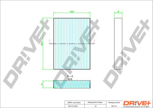 Dr!ve+ DP1110.12.0358 - Фильтр воздуха в салоне www.avaruosad.ee