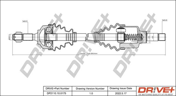 Dr!ve+ DP2110.10.0175 - Veovõll www.avaruosad.ee