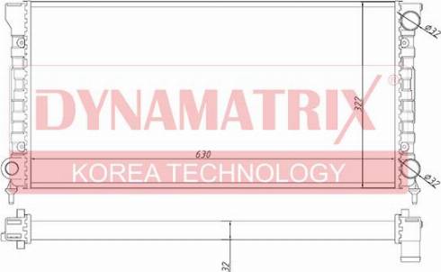 Dynamatrix DR651611 - Радиатор, охлаждение двигателя www.avaruosad.ee