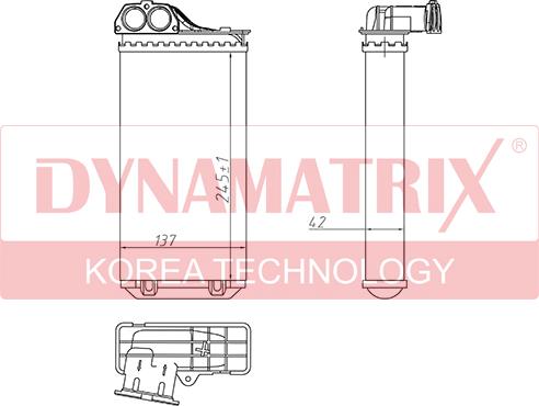 Dynamatrix DR71157 - Heat Exchanger, interior heating www.avaruosad.ee