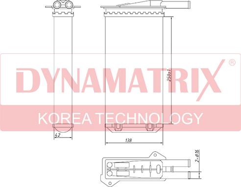 Dynamatrix DR71761 - Heat Exchanger, interior heating www.avaruosad.ee