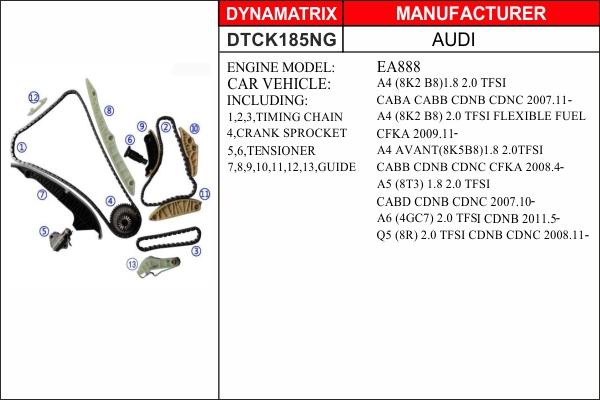 Dynamatrix DTCK185NG - Sadales vārpstas piedziņas ķēdes komplekts www.avaruosad.ee