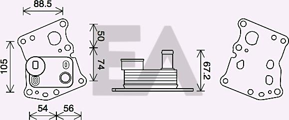 EACLIMA 37G50035 - Moottoriöljyn jäähdytin www.avaruosad.ee