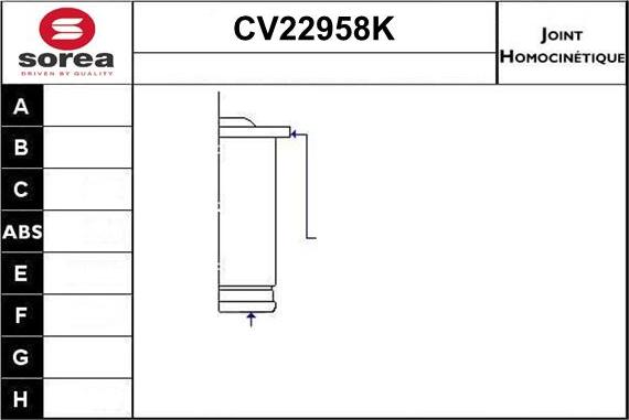 EAI CV22958K - Joint Kit, drive shaft www.avaruosad.ee