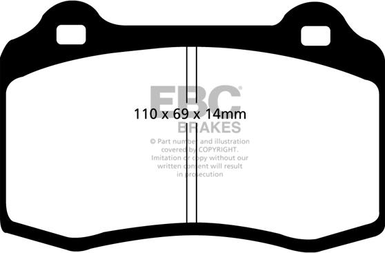 EBC Brakes DP41140R - Brake Pad Set, disc brake www.avaruosad.ee