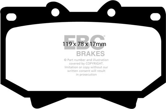 EBC Brakes DP1319 - Brake Pad Set, disc brake www.avaruosad.ee