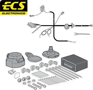ECS BW02807U - Electric Kit, towbar www.avaruosad.ee