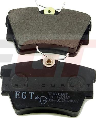 EGT 321605EGT - Brake Pad Set, disc brake www.avaruosad.ee