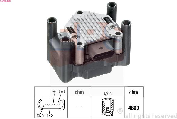EPS 1.990.420 - Ignition Coil www.avaruosad.ee
