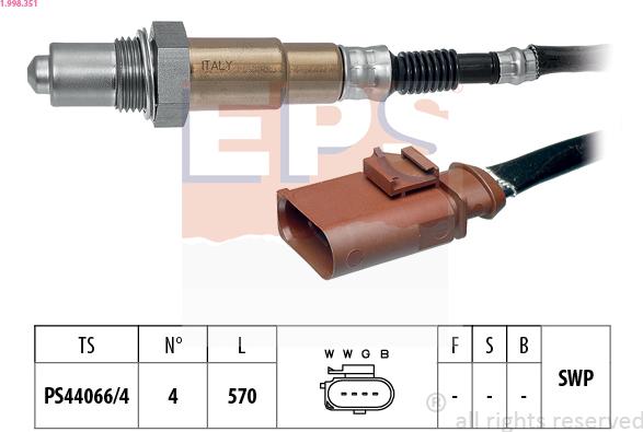 EPS 1.998.351 - Sonde lambda www.avaruosad.ee