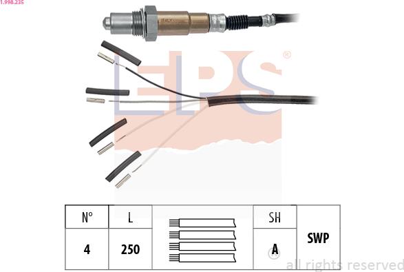 EPS 1.998.235 - Lambda Sensor www.avaruosad.ee