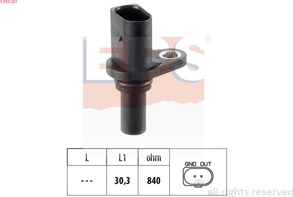 EPS 1.953.221 - RPM Sensor, automatic transmission www.avaruosad.ee