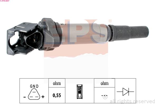 EPS 1.970.607 - Ignition Coil www.avaruosad.ee
