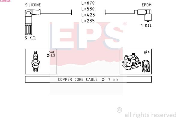 EPS 1.500.655 - Ignition Cable Kit www.avaruosad.ee
