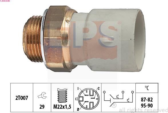 EPS 1.850.645 - Temperatūras slēdzis, radiatora / gaisa kondicioniera ventilators www.avaruosad.ee