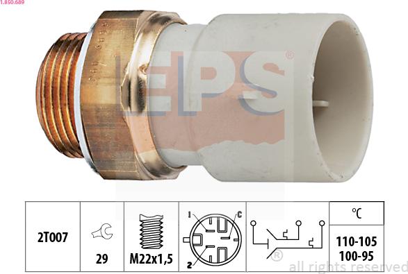 EPS 1.850.689 - Temperatūras slēdzis, radiatora / gaisa kondicioniera ventilators www.avaruosad.ee