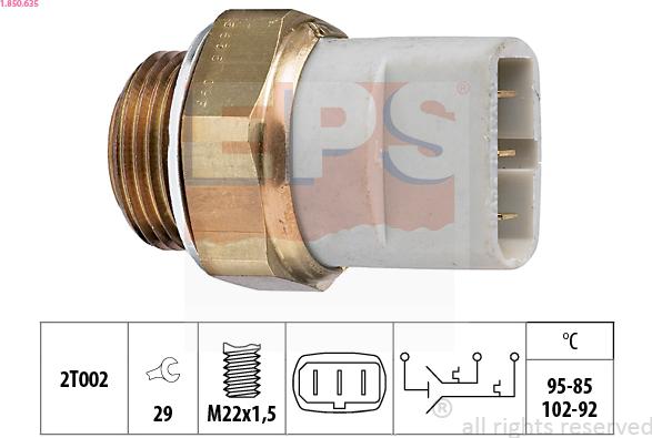 EPS 1.850.635 - Temperature Switch, radiator / air conditioner fan www.avaruosad.ee