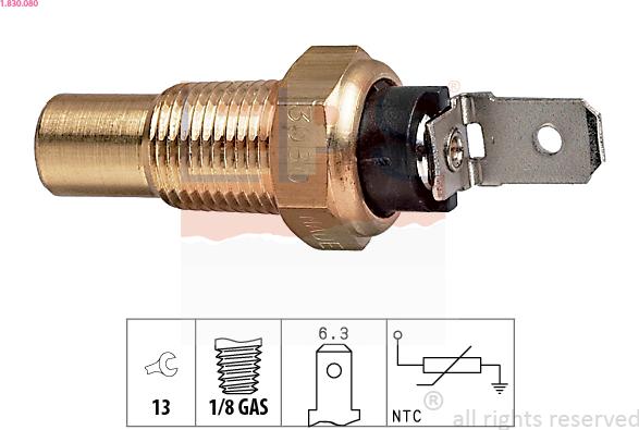 EPS 1.830.080 - Sensor, coolant temperature www.avaruosad.ee