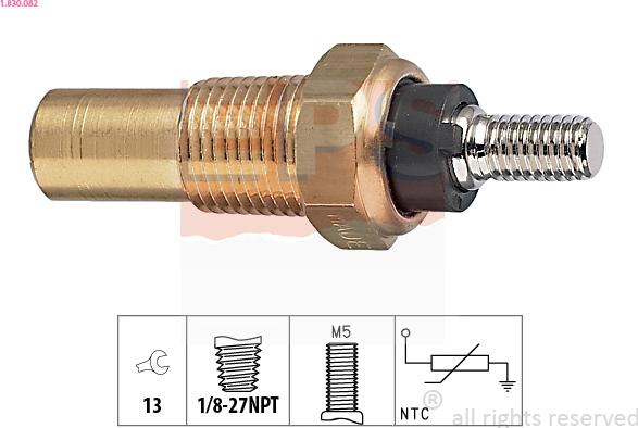 EPS 1.830.082 - Sensor, coolant temperature www.avaruosad.ee