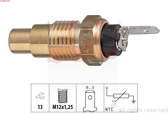 EPS 1.830.223 - Sensor, coolant temperature www.avaruosad.ee