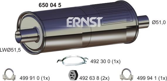 ERNST 650045 - End Silencer www.avaruosad.ee