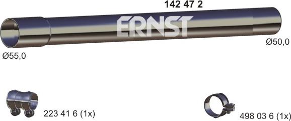 ERNST 142472 - Exhaust Pipe www.avaruosad.ee