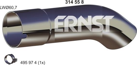 ERNST 332491 - Exhaust Pipe www.avaruosad.ee