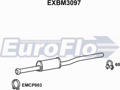 EuroFlo EXBM3097 - Vidējais izpl. gāzu trokšņa slāpētājs www.avaruosad.ee