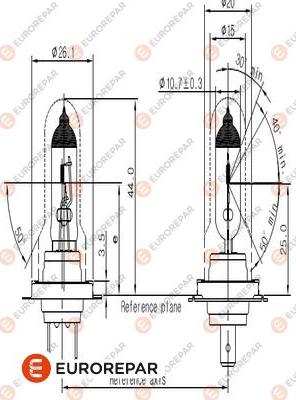 EUROREPAR 1616431480 - Ampoule, projecteur longue portée www.avaruosad.ee