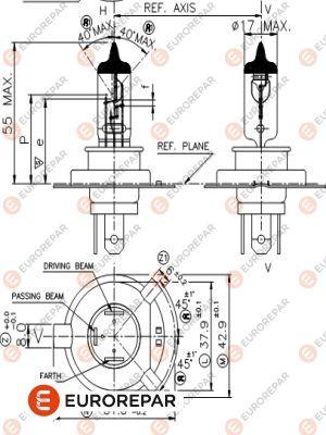 EUROREPAR 1616431180 - Ampoule, projecteur longue portée www.avaruosad.ee