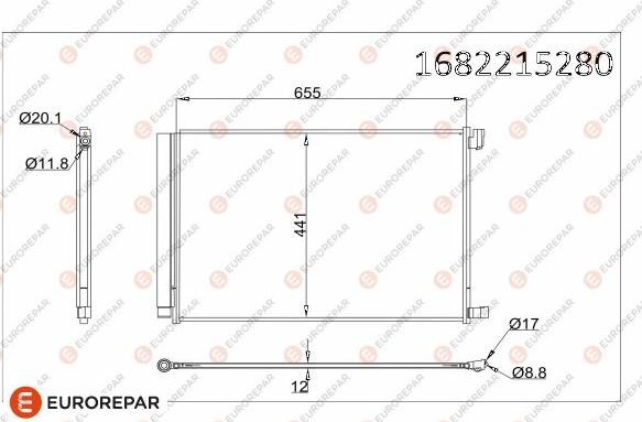 EUROREPAR 1682215280 - Kondensaator,kliimaseade www.avaruosad.ee