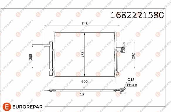 EUROREPAR 1682221580 - Condenser, air conditioning www.avaruosad.ee