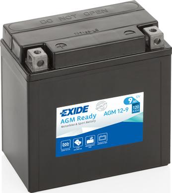 Exide AGM12-9 - Startera akumulatoru baterija www.avaruosad.ee