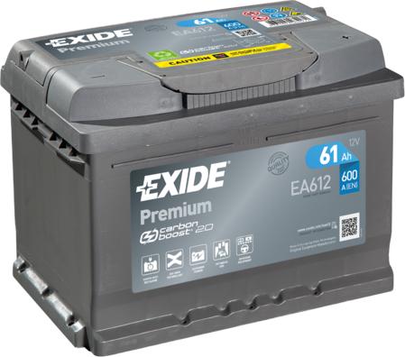 Exide EA612 - Стартерная аккумуляторная батарея, АКБ www.avaruosad.ee