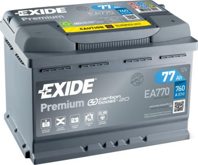 Exide EA770 - Starter Battery www.avaruosad.ee