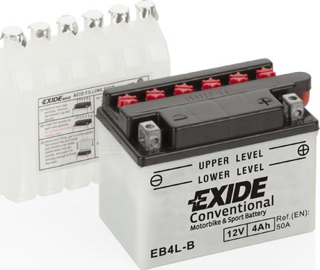 Exide EB4L-B - Startera akumulatoru baterija www.avaruosad.ee