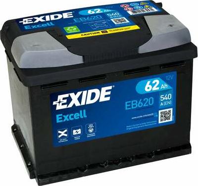 Exide EB620 - Стартерная аккумуляторная батарея, АКБ www.avaruosad.ee